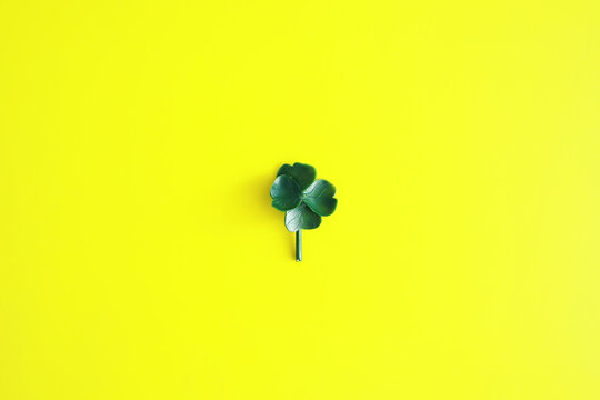 St. patrick's day background. Religious Christian Irish celebration. Four-leaf clover symbol of good luck.