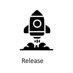 Release vector Solid Icon Design illustration on White background. EPS 10 File