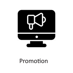 Promotion vector Solid Icon Design illustration on White background. EPS 10 File