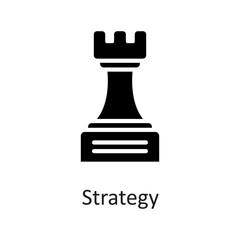 Strategy vector Solid Icon Design illustration on White background. EPS 10 File
