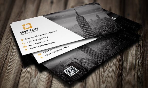 creative Corporate Tower Business Card  design premium EPS