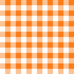 Orange Checkered seamless pattern.