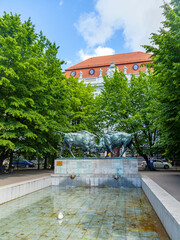 Kaliningrad, Russia, June 16, 2022. Typical architecture in the historic building area