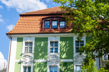 Kaliningrad, Russia, June 16, 2022. Typical architecture in the historic building area