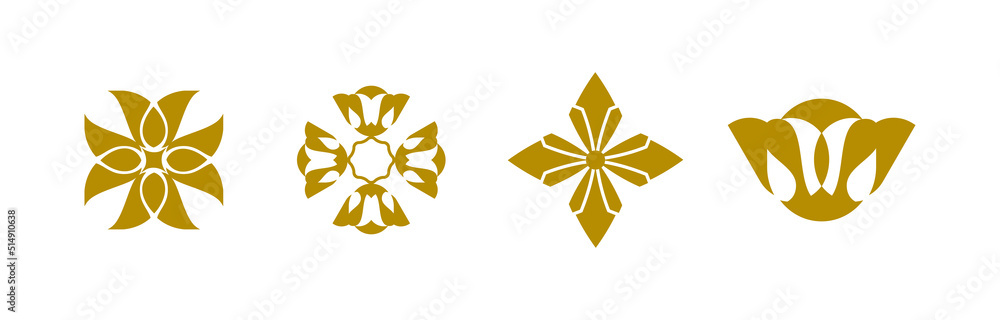 Poster set of collection geometric shapes. modern texture design element. vector, 2022