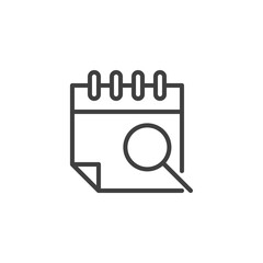 Calendar search line icon