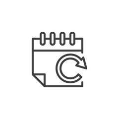 Refresh calendar line icon