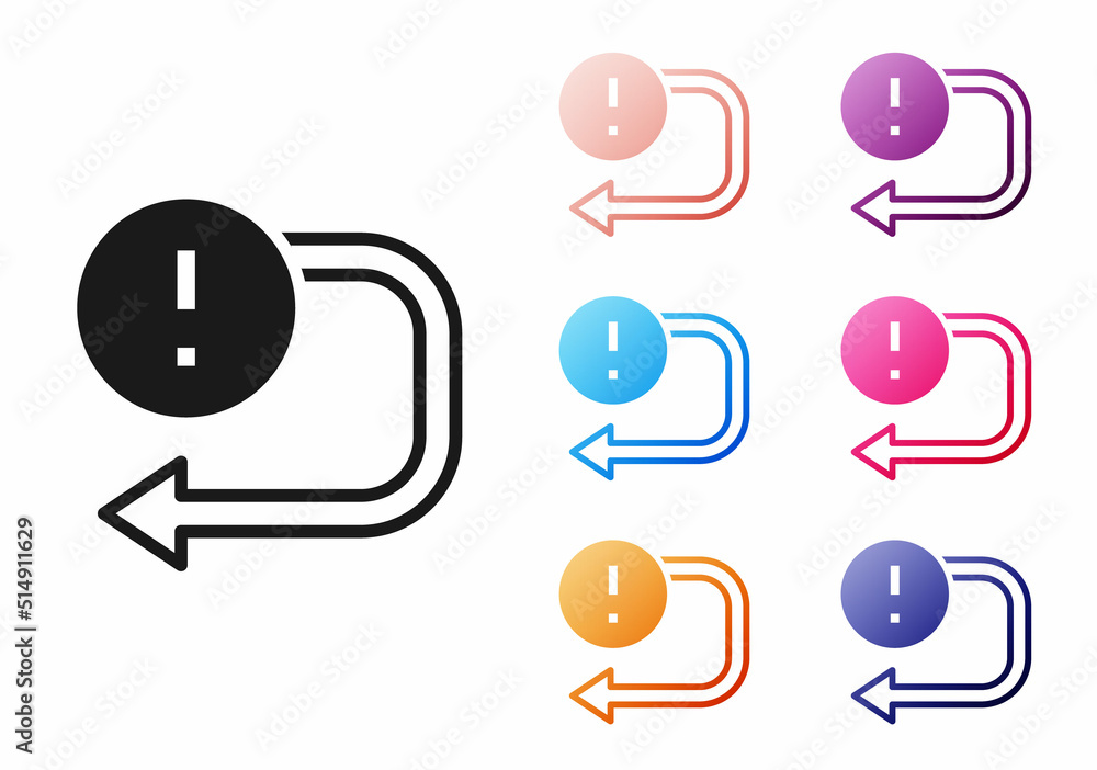 Poster black arrow icon isolated on white background. direction arrowhead symbol. navigation pointer sign. 