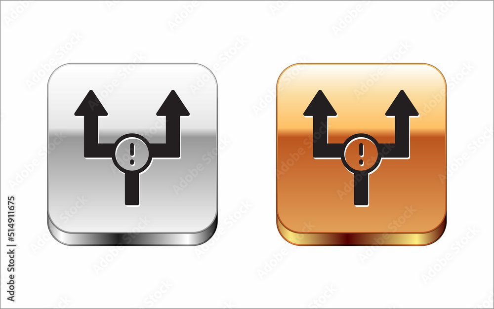 Poster black arrow icon isolated on white background. direction arrowhead symbol. navigation pointer sign. 