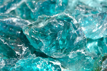 Turquise glass rocks
