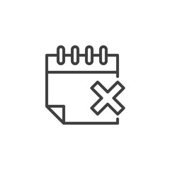 Event cancellation line icon