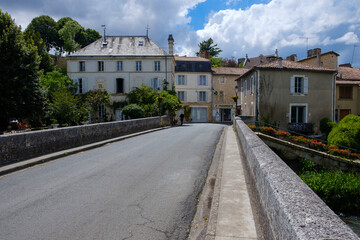 Bridge over the River Charente in Verteuil-sur-Charente, Poitou-Charente, France