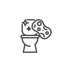 Clean restroom line icon