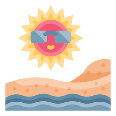 sun flat icon