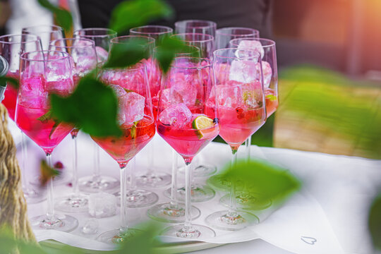 fruity cocktail at the event in summer