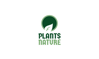 Plants logo design concept for business identity.