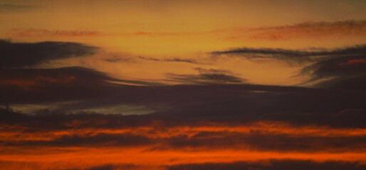 The clouds turned reddish