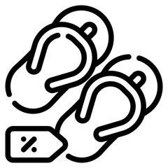 sandals line icon