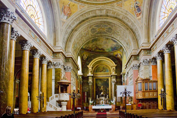 Fototapeta na wymiar St. Interior of John's Basilica in Eger