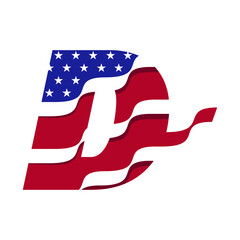 American Alphabet Flag D