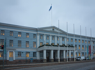 Fototapeta na wymiar Helsinki City Hall is a central administrative building of City of Helsinki