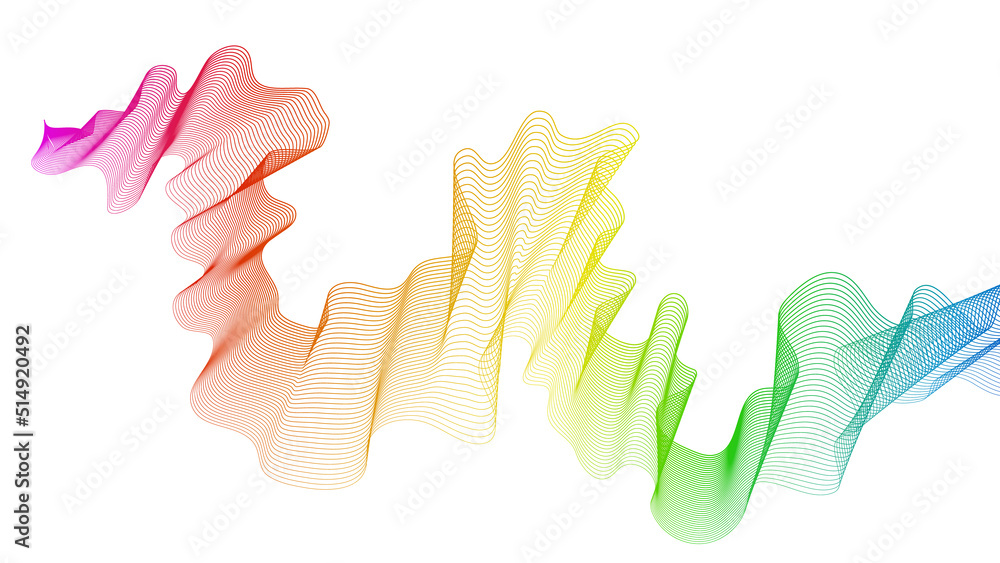 Poster abstract backdrop with wave gradient lines
