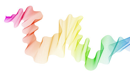 Abstract backdrop with wave gradient lines