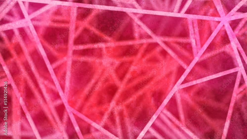 Aufkleber Moving geometric pattern view through dirty glass 3d rendering loop animation 4K