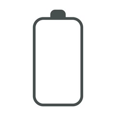 Phone battery charge status flat symbol. Charge or recharge indicator, power loading isolated vector illustration. Smartphone UI symbol