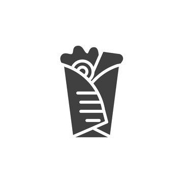 Shawarma Roll Vector Icon