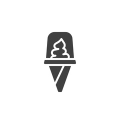 Ice cream cone vector icon