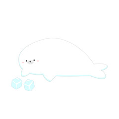 アザラシ　かわいい　白