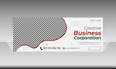 Modern Business Facebook Cover Design Template.