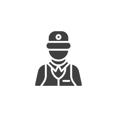 Delivery man vector icon