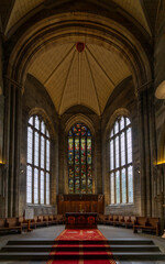 Fototapeta na wymiar vertical view of the high altar inside the St. Michael's Parish Church in Linlithgow