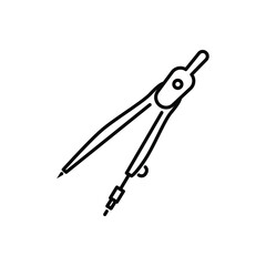 Compass icon in trendy flat style isolated on gray background. Architecture icon for your website design, logo, app, UI. Vector illustration