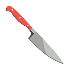 Kitchen knife.Kitchenware, cooking baking utensil isolated vector illustration. Modern kitchen tool flat icon. Cutlery and kitchen accessories