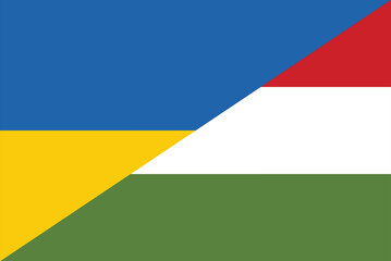 Ukraine Hungary friendship national flag cooperation diplomacy country emblem