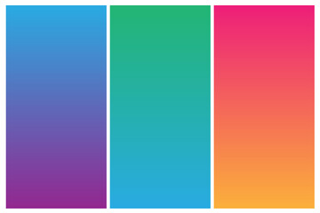 Obraz premium Gradient Set. Different colors. Modern Smartphone screen, mobile app Template. Design for Wallpaper, background, banner, flyer. colorful background. jpeg image jpg illustration 