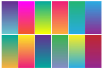 Naklejka premium Set of jpg image grainy gradients in pastel colors. For covers, wallpapers, branding and other projects. You can use a grainy texture for any of the gradients.