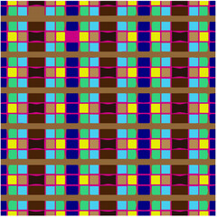 Seamless vector background with repeat pattern. multicolored  mosaic. Perfect for fashion, textile design, cute themed fabric, on wall paper, wrapping paper, fabrics and home decor.