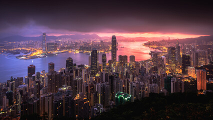 Fototapeta na wymiar Hong Kong Sunrise