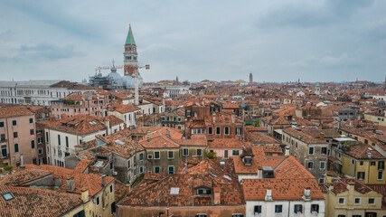Fototapeta na wymiar Aerial View of Venice, Veneto, Italy, Europe, World Heritage Site