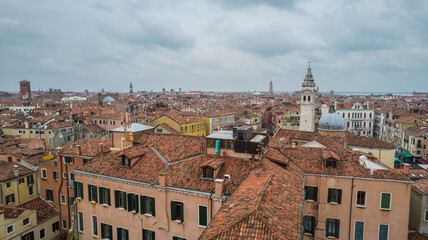 Aerial View of Venice, Veneto, Italy, Europe, World Heritage Site