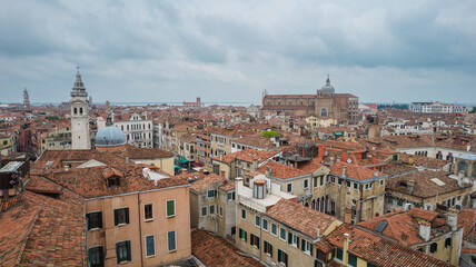 Fototapeta na wymiar Aerial View of Venice, Veneto, Italy, Europe, World Heritage Site