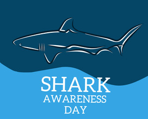 Shark Awareness Day illustration design