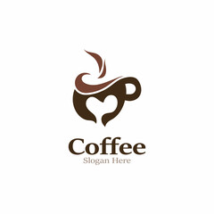 Coffee logo image. Creative vector design idea illustration