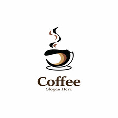 Coffee logo image. Creative vector design idea illustration