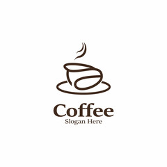 Coffee logo image. Creative vector design idea illustration