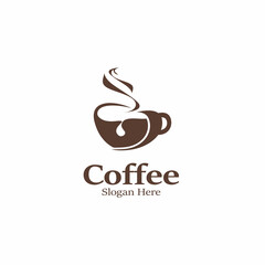 Coffee logo image. Creative vector design idea illustration